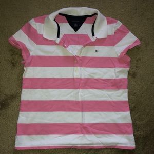 tommy hilfiger striped polo shirt